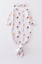 Mermaid print bamboo baby gown - ARIA KIDS