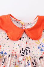 Orange floral print dress - ARIA KIDS