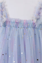 Blue star strap tulle dress - ARIA KIDS