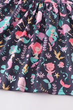 Purple mermaid print dress pajamas - ARIA KIDS