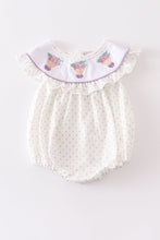 White floral embroidery girl bubble