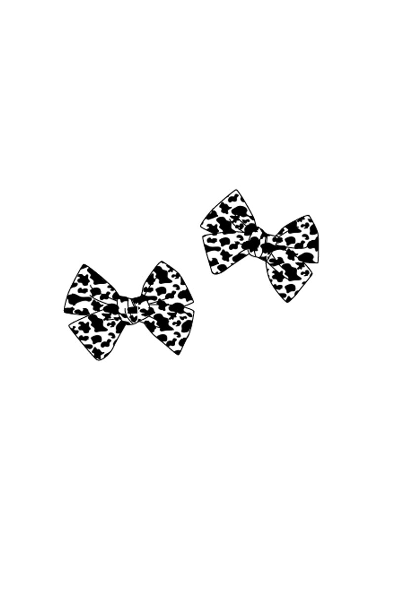 Leopard girl piggie hair bow - ARIA KIDS