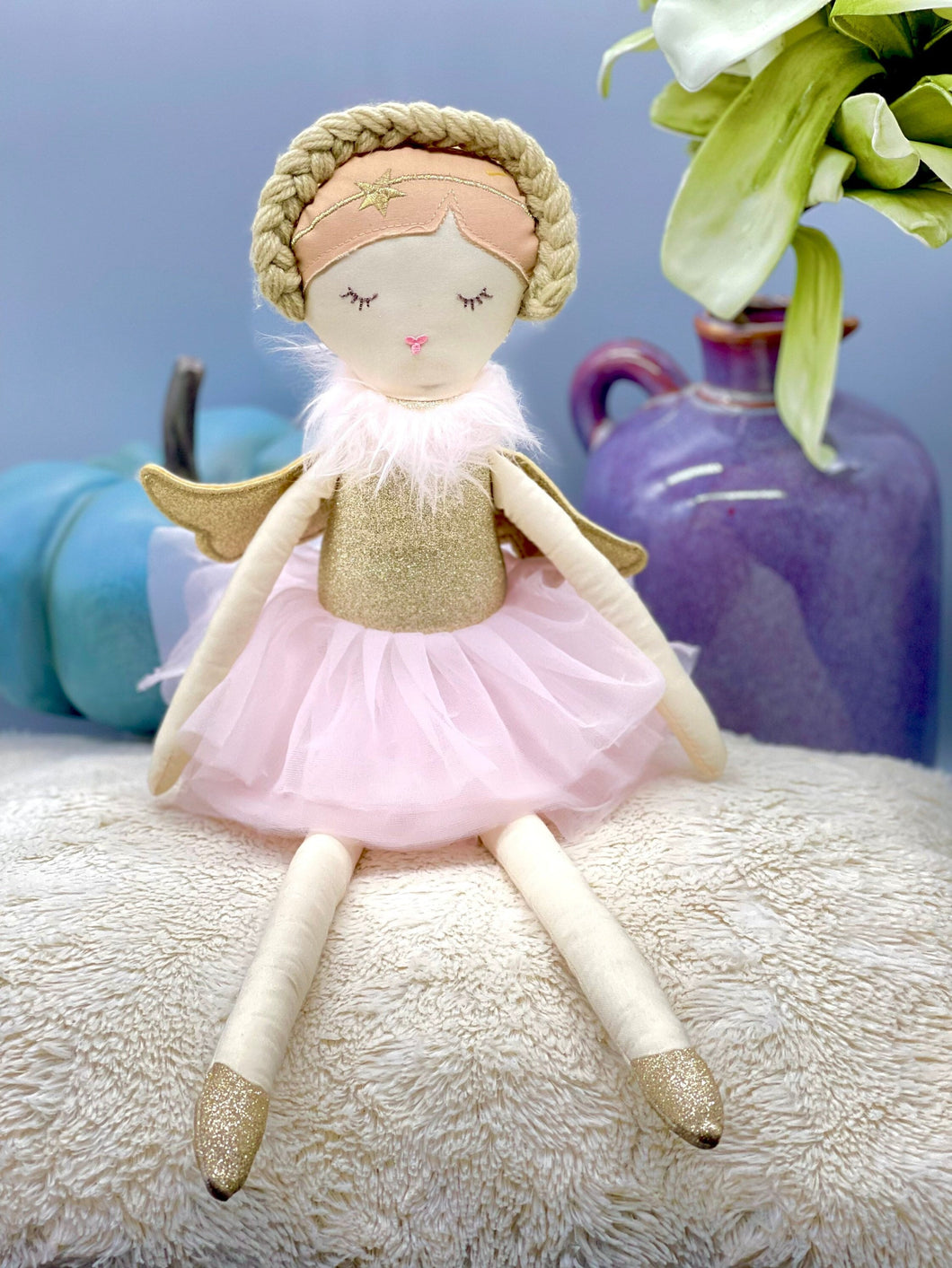 Gold angel ballerina Stuffed Doll - ARIA KIDS