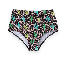 Mommy & Me Mint Cactus Print High Waisted 2-Piece Swimsuit (Pre-order) - ARIA KIDS