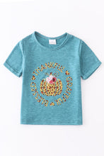 Mommy & Me Grateful & Blessed Leopard Pumpkin Teal Shirts - ARIA KIDS