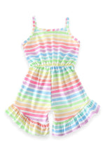 Jessica Rainbow & Stripes Ruffle Romper (Pre-order) - ARIA KIDS