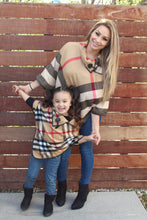 ARIA Red Plaid Poncho - Matching Mommy and Me 2-Pc Gift Set - ARIA KIDS