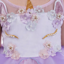 Sky Blue "My Unicorn Princess" Floral Tutu Dress - ARIA KIDS