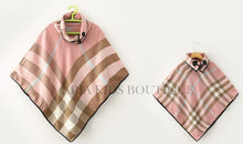 WHOLESALE BUNDLE - Aria Mommy and Me Plaid Poncho - Mother Daughter Matching 2-Piece Set (4 Colors) - ARIA KIDS
