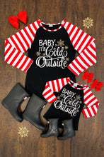 Striped Mommy & Me Matching Christmas Raglan - "Baby It's Cold Outside" - ARIA KIDS