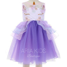 Purple "My Unicorn Princess" Floral Tutu Dress - ARIA KIDS