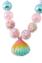 Seashell Pastel Rainbow Chunky Pendant Necklace - ARIA KIDS