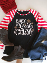 WHOLESALE BUNDLE - Striped Mommy & Me Matching Raglan - "Baby It's Cold Outside" - ARIA KIDS