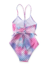 Purple Tie dye Mermaid Scale Swimsuit - ARIA KIDS