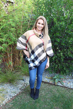 WHOLESALE BUNDLE - Adult Size - ARIA Plaid Collared Poncho - in 4 Colors - ARIA KIDS
