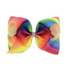 8" Jumbo Rainbow Hair Bow Clip - ARIA KIDS