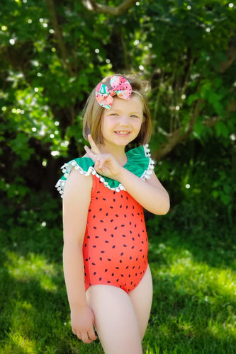 Watermelon Ruffle Swimsuit for Girls - ARIA KIDS