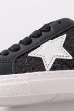 Black star glitter sneaker ( little kids to big kids) - ARIA KIDS