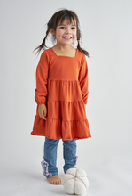 Orange tiered dress - ARIA KIDS
