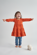 Orange tiered dress - ARIA KIDS