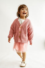 Pink pocket cardigan sweater - ARIA KIDS