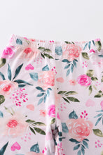 Pink floral print bamboo pajamas set