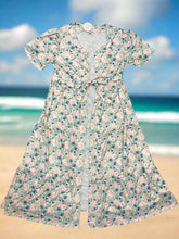 Green garden serenity print mom dress - ARIA KIDS