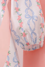 Pink floral bow embroidery set - ARIA KIDS