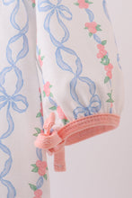 Pink floral bow embroidery bloomer set - ARIA KIDS