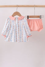 Pink floral bow embroidery bloomer set - ARIA KIDS