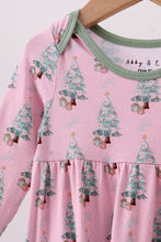 Pink christmas tree bamboo gown - ARIA KIDS