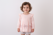 Pink floral bow applique bloomer set - ARIA KIDS