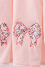 Pink floral bow applique bloomer set - ARIA KIDS
