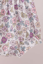Pink floral bow applique bloomer set - ARIA KIDS
