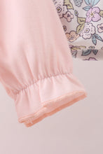 Pink floral bow applique bloomer set - ARIA KIDS