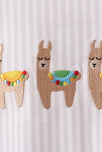 Brown alpaca embroidery top - ARIA KIDS