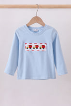 Blue construction embroidery top - ARIA KIDS