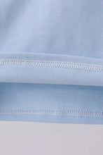 Blue construction embroidery top - ARIA KIDS