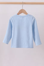 Blue construction embroidery top - ARIA KIDS