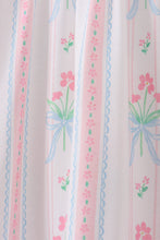 Blue floral I love MAMA smocked ruffle dress