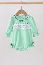 Green embroidery ruffle bubble - ARIA KIDS