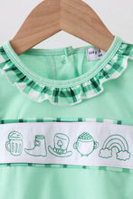 Green embroidery ruffle bubble - ARIA KIDS