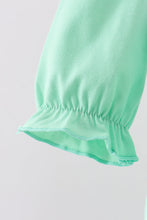 Green embroidery ruffle bubble - ARIA KIDS