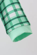 Green parade embroidery gingham romper - ARIA KIDS