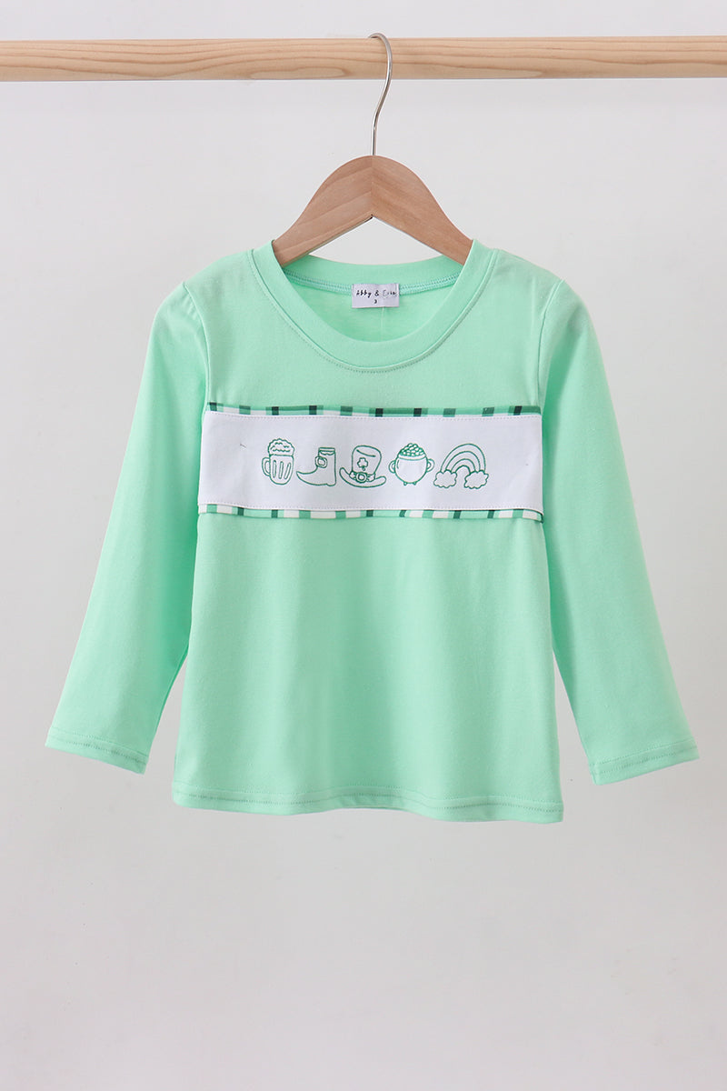 Green parade embroidery top - ARIA KIDS