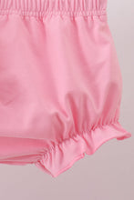 Pink floral bow smocked bloomer set - ARIA KIDS