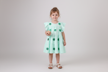 Mint clover sequin ruffle tiered dress - ARIA KIDS