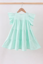 Mint clover sequin ruffle tiered dress - ARIA KIDS