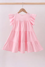 Pink clover sequin ruffle tiered dress - ARIA KIDS