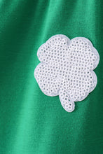 Green clover sequin ruffle tiered dress - ARIA KIDS